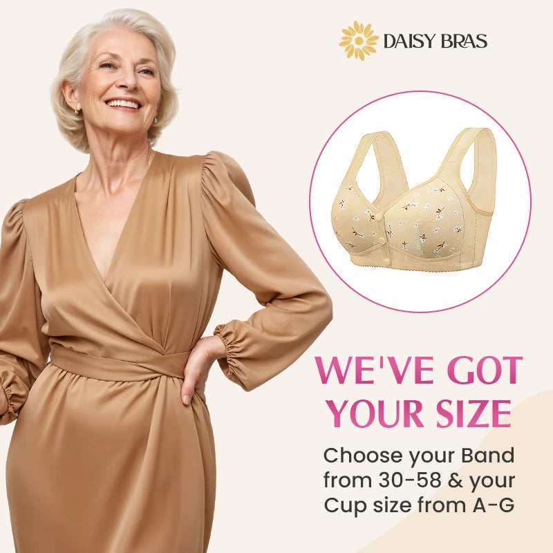 Daisy Bra: Easy Front-Close Wirefree Support Bra