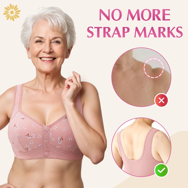 Daisy Bra: Easy Front-Close Wirefree Support Bra