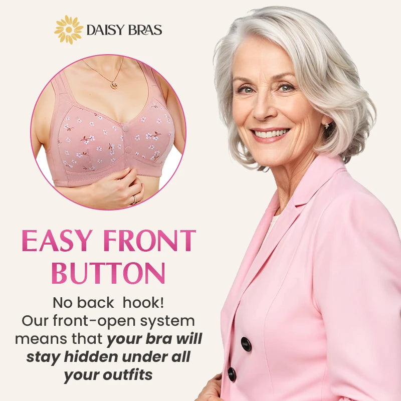 Daisy Bra: Easy Front-Close Wirefree Support Bra