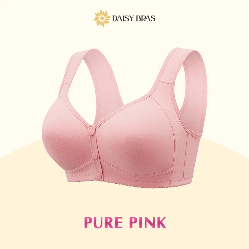 Daisy Bra: Easy Front-Close Wirefree Support Bra