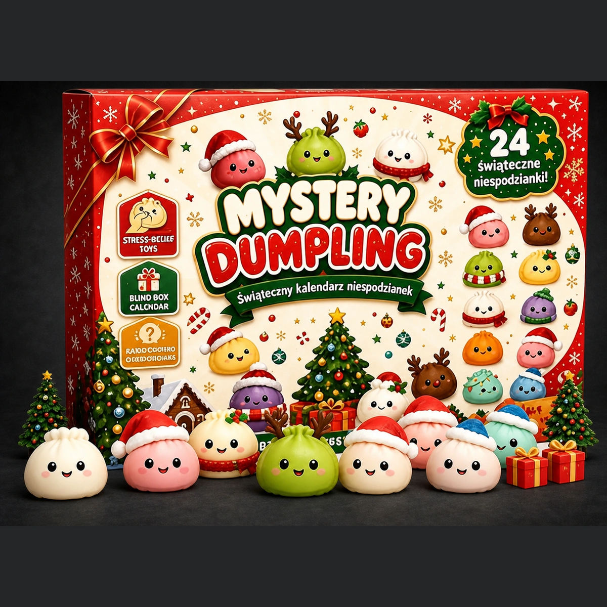 Mystery Dumpling 24-day Christmas advent calendar box front