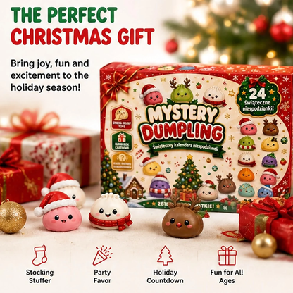 The perfect Christmas gift — dumpling squishy advent calendar with holiday presents
